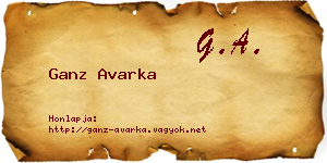 Ganz Avarka névjegykártya